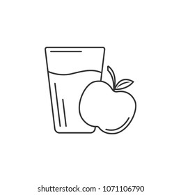 Apple juice icon. Simple element illustration. Apple juice symbol design template. Can be used for web and mobile on white background