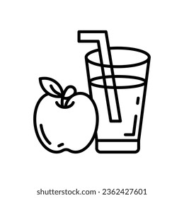 Apple Juice icon in vector. Illustration