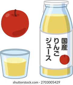 Ilustración de jugo de manzana: Vector