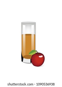 Apple juice isolated