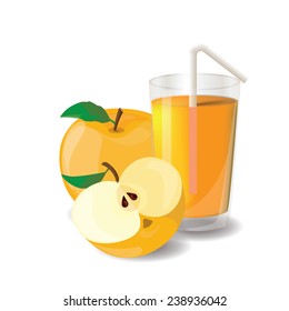 apple juice isolated on white 2