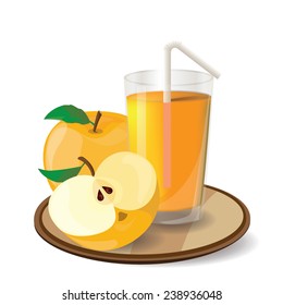 apple juice isolated on white