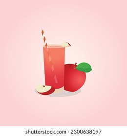 Apple Juice premium vector illustration