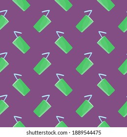 Apple juice , seamless pattern on a purple background.