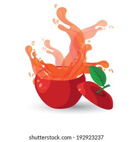 Apple juice splashing