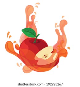Apple juice splashing