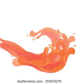 Apple juice splashing