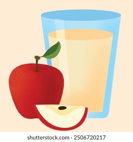 Apple Juice. Apple juice tastes delicious. Apple juice is healthy for the body