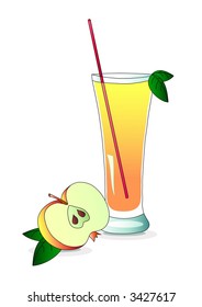 Apple juice, vector