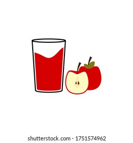 Apfelsaft, Vektordesign-Vorlagengrafik