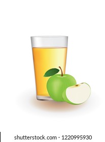 Apple juice. vector illustration