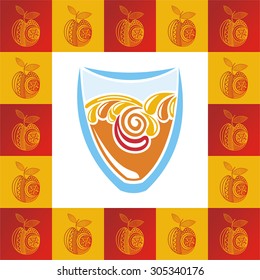 Apple juice vector illustration