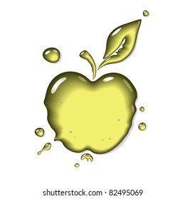 Apple juice - vector symbol