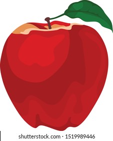 Apple Juicy Fruit Vector Illustration