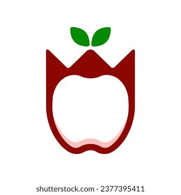 diseños de logotipo de espacio negativo de apple king