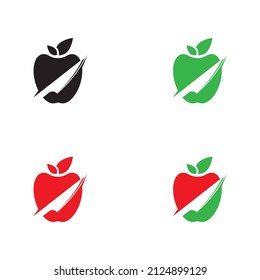 Logo-Set für Apfel- und Messer