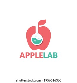 Diseño de plantillas de logotipo de laboratorio de Apple