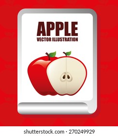 apple label design, vector illustration eps10 graphic 