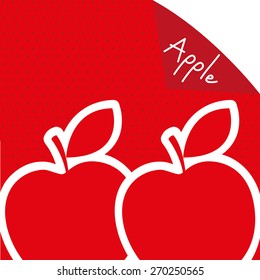 apple label design, vector illustration eps10 graphic 