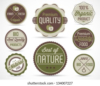 Apple Label and Sticker Collection in Retro Style