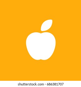 An apple with a leaf