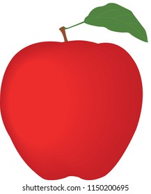 Apple with leaf icon