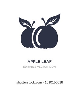apple leaf icon on white background. Simple element illustration from Food concept. apple leaf icon symbol design.