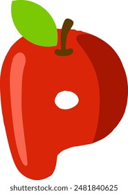 Apple Letter Alphabet Vector Element