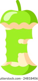 Apple Letter Alphabet Vector Element