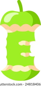 Apple Letter Alphabet Vector Element