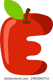 Apple Letter Alphabet Vector Element