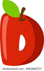 Apple Letter Alphabet Vector Element