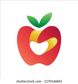 Apple with letter G logo, Initial G, Apple, Love apple logo