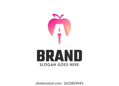 Apple e a letra um design de logotipo