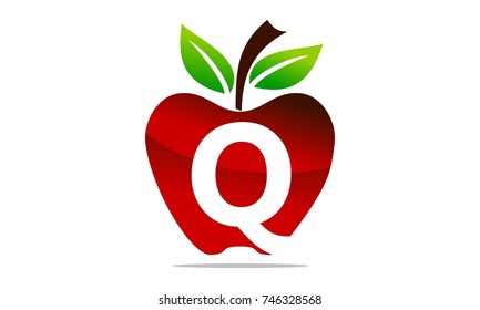 Apple letter Q