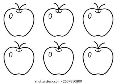 apple line art illustration abstract form for artwork.eps