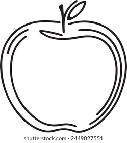 Apple line art vector logo
