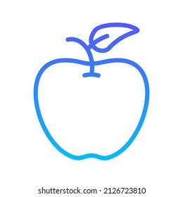 Apple Line Gradient Icon Design