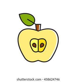 Apple Line Icon