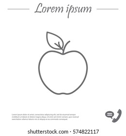 Apple line Icon