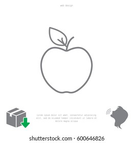 Apple Line Icon