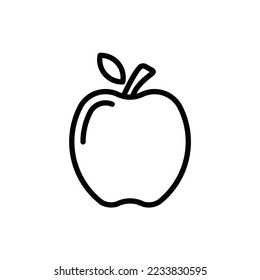 apple line icon design vector template