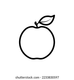 Apfelzeilensymbol-Design, Vektorvorlage