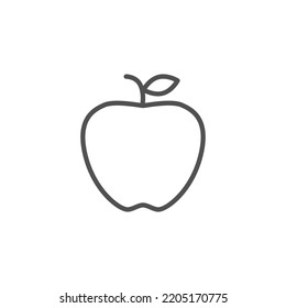 Icono de línea de Apple. Stroke editable. Pixel Perfecto. Para móvil y web.