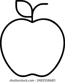 Apple Line Icon. Editable Stroke.
