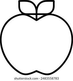 Apple Line-Symbol. Bearbeitbarer Strich.
