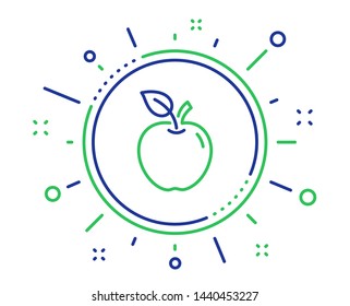 Apple line icon. Fresh fruit sign. Natural food symbol. Quality design elements. Technology apple button. Editable stroke. Vector