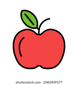 Apple line icon. Apple, fruit, crisp, sweet, juicy, red, green, yellow, vitamin C, fiber, antioxidants, healthy snack, orchard, apple tree, harvest