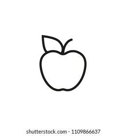 Apple line icon. Fruit, sweet, fresh. Healthy food concept. Can be used for topics like vitamin, organic nutrition, detox, raw food diet.