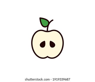 Apple line icon. High quality outline symbol for web design or mobile app. Thin line sign for design logo. Color outline pictogram on white background